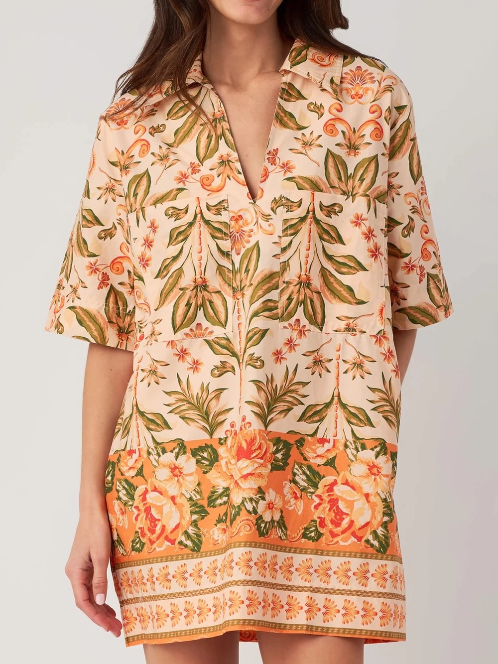 Olivaceous Sienna Garden Shirt Mini Dress